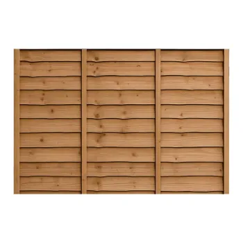 6ft x 4ft Waney Lap Fence Panel - Pressure Treated Brown 6ft x 4ft Waney Lap Fence Panel - Pressure Treated Brown