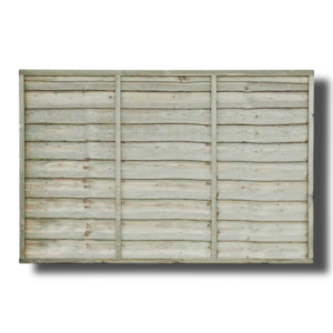 6ft x 4ft Waney Lap Panel - Pressure Treated Green