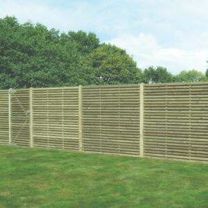 1.8m x 0.9m Superior Double Slatted Panel - Pressure Treated Green - Image 2