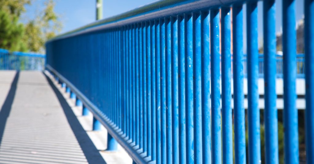 blue fence