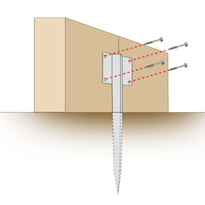 440mm x 115mm Sleeper Straight Support Spike - Galvanised - Image 2