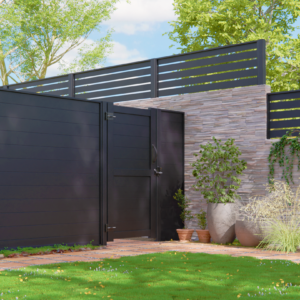 DuraPost Black Sleek Aluminium Privacy Gate Kit - Image 4