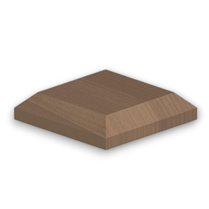120mm x 120mm x 23mm Post Cap For 4" Post - Treated Brown