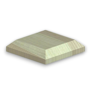 90mm x 90mm x 25mm Post Cap For 3" Post - Treated Green