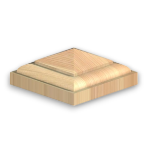 126mm x 126mm x 50mm Temple Post Cap For 4" Post - Untreated