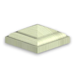 100mm x 100mm x 45mm Temple Post Cap For 3" Post - Treated Green