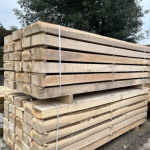 2.4m x 195mm x 100mm Oak Railway Sleepers - Image 2