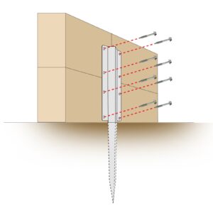 670mm x 115mm Sleeper Straight Double Support Spike - Galvanised - Image 2