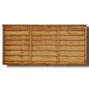 6ft x 3ft Waney Lap Panel - Pressure Treated Brown - Image 1