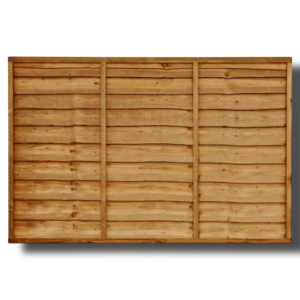 6ft x 4ft Waney Lap Panel - Pressure Treated Brown