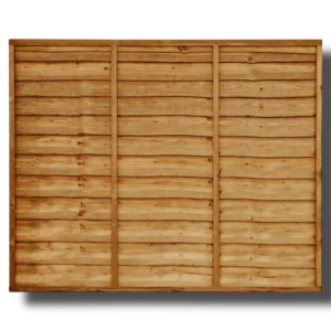6ft x 5ft Waney Lap Panel - Pressure Treated Brown