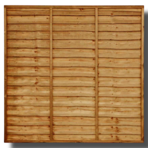 6ft x 6ft Waney Lap Panel - Pressure Treated Brown